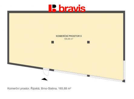 Pronájem obchodní prostor, 186 m²