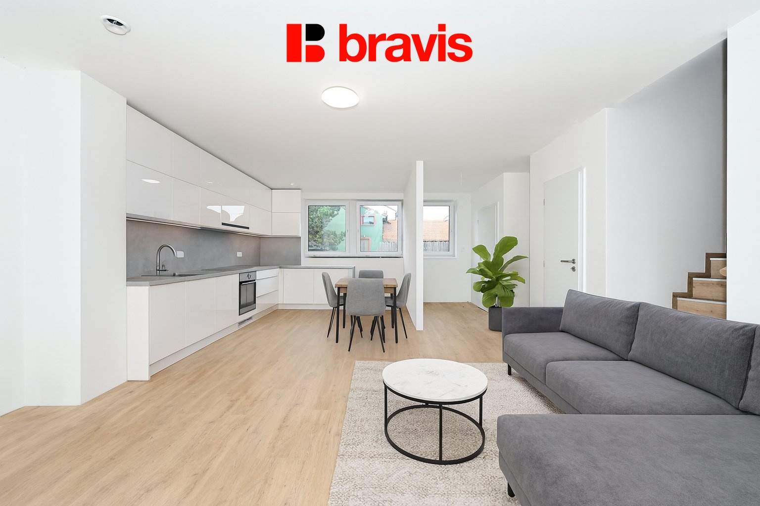 Moderní obývací pokoj s kuchyní(2)