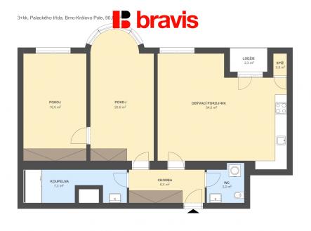 3+kk Palackého třída 90,8m2