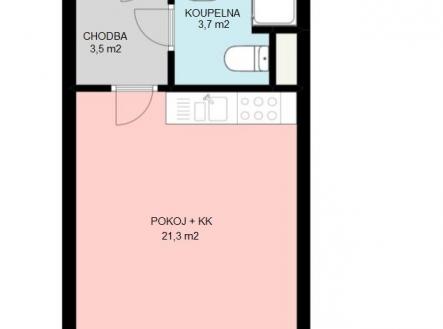 Pronájem bytu, 1+kk, 28 m²