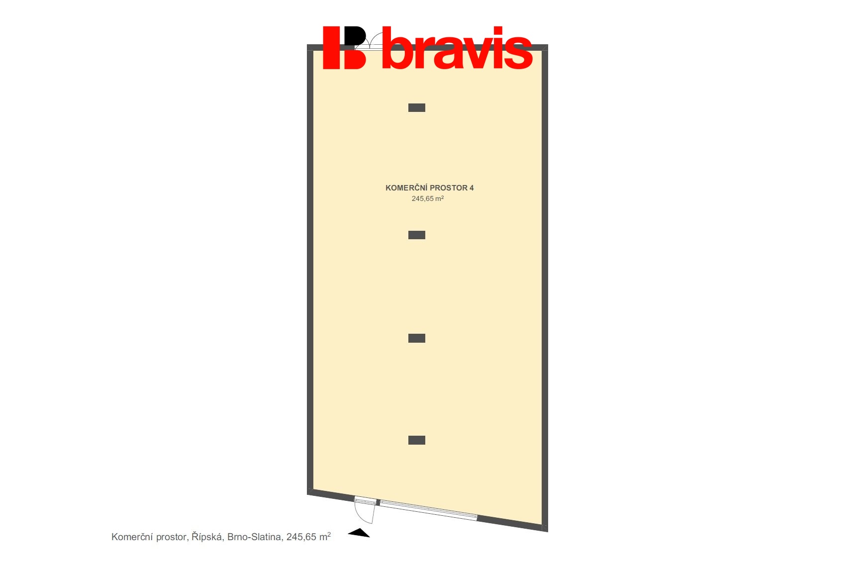 Komerce Řípská 245,65m2 prostor č.4