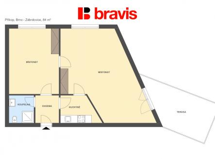 Pronájem kanceláře, 84 m²