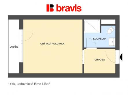 Prodej bytu, 1+kk, 20 m²