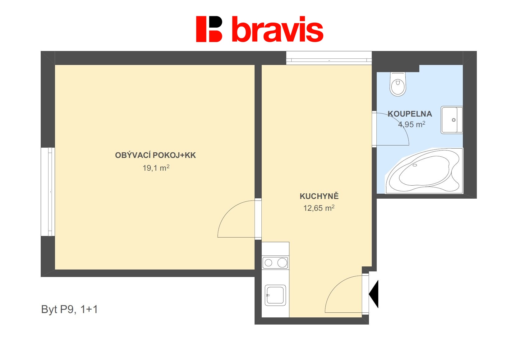 2+kk Chaloupky byt P9