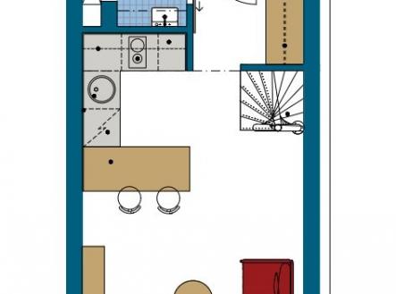 Pronájem bytu, 2+kk, 51 m²