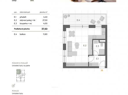 Prodej bytu, 1+kk, 37 m²