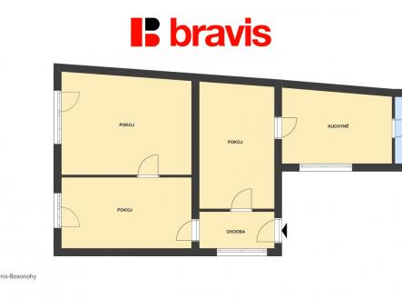 Pronájem bytu, 3+1, 56 m²