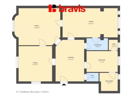 Pronájem kanceláře, 117 m²