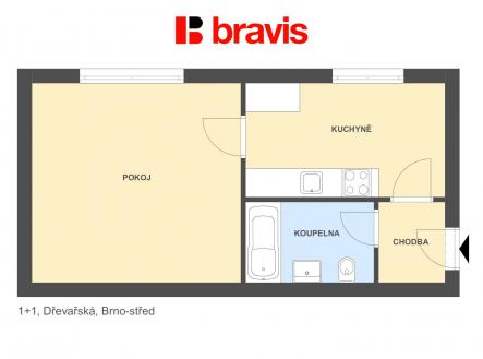 Pronájem bytu, 1+1, 30 m²