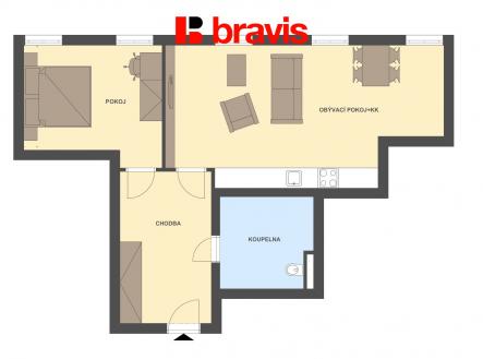 Pronájem bytu, 2+kk, 65 m²