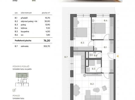 Prodej bytu, 3+kk, 76 m²