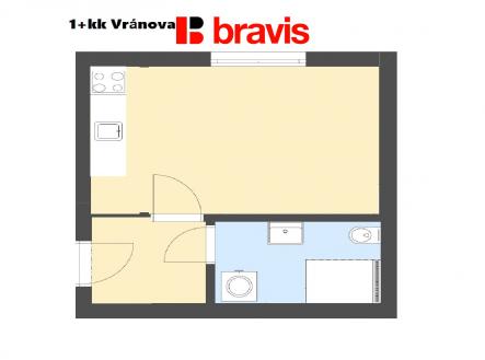 Pronájem bytu, 1+kk, 37 m²