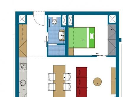 Pronájem bytu, 2+kk, 49 m²