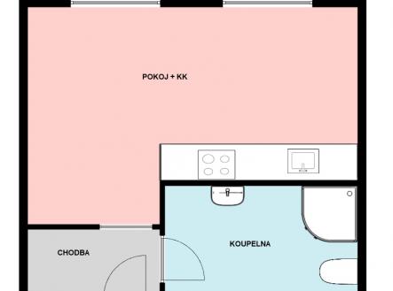 Pronájem bytu, 1+kk, 22 m²