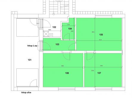 Pronájem kanceláře, 63 m²