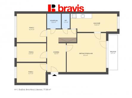 Prodej bytu, 4+1, 80 m²