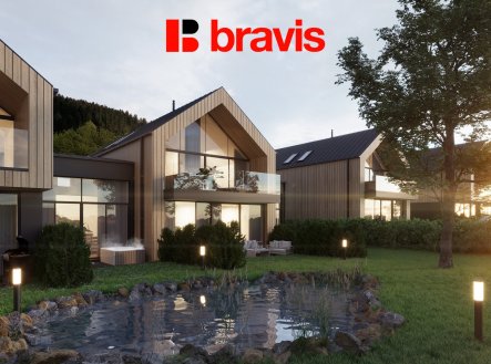 Prodej moderního bytu 2+kk se zahradou 325 m² v srdci Beskyd – Ostravice, projekt FOX ROX, parkování