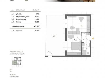 Prodej bytu, 2+kk, 40 m²