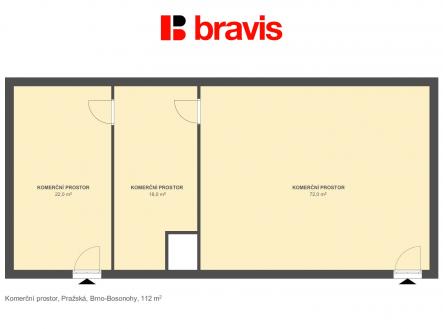 Pronájem komerčního objektu, sklad, 112 m²