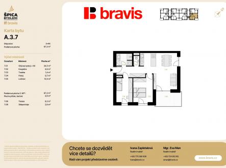 Prodej bytu, 3+kk, 76 m²