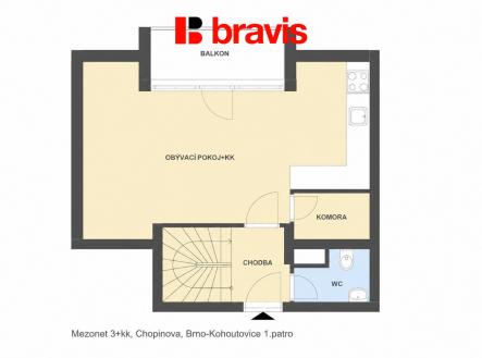 Prodej bytu, 3+kk, 75 m²