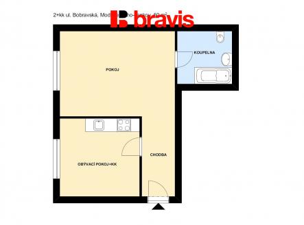 Pronájem bytu, 2+kk, 50 m²