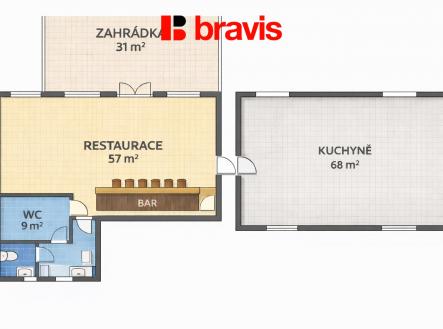 Pronájem restaurace, 183 m²