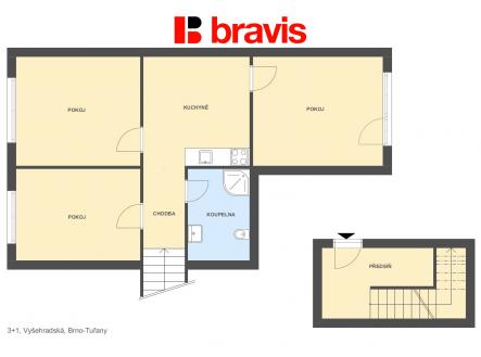 Pronájem bytu, 3+1, 81 m²