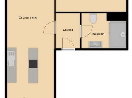 Pronájem bytu, 2+kk, 57 m²