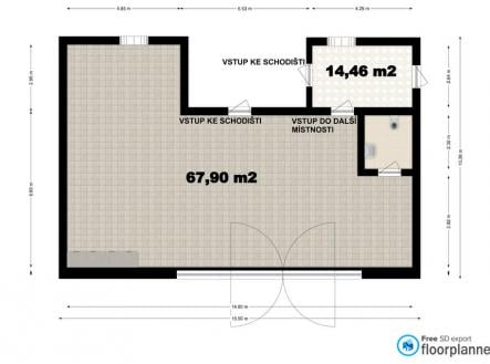 Pronájem - kanceláře, 82 m²