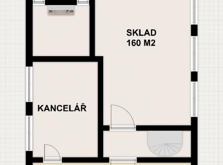 Pronájem - skladovací prostor, 245 m²
