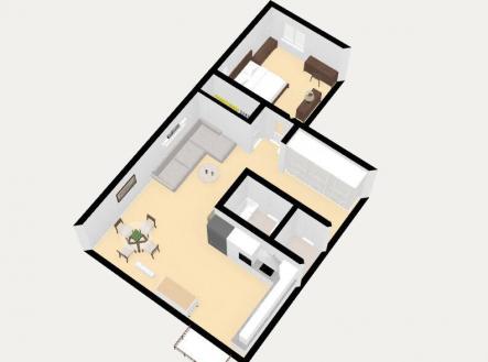 Pronájem bytu, 2+kk, 55 m²