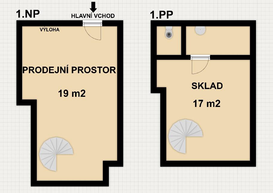 Pronájem obchodního prostoru 36m2