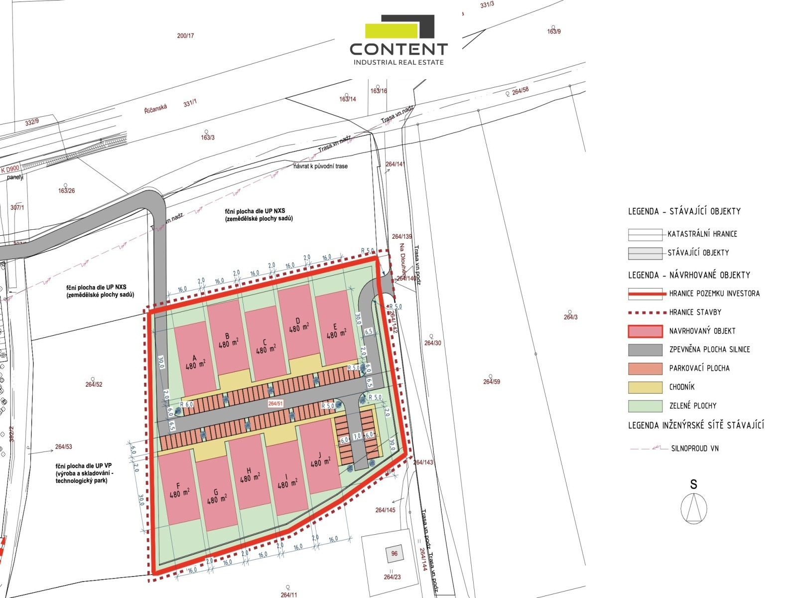 Prodej komerčního pozemku 20.495 m², Jažlovice - Říčany, D1