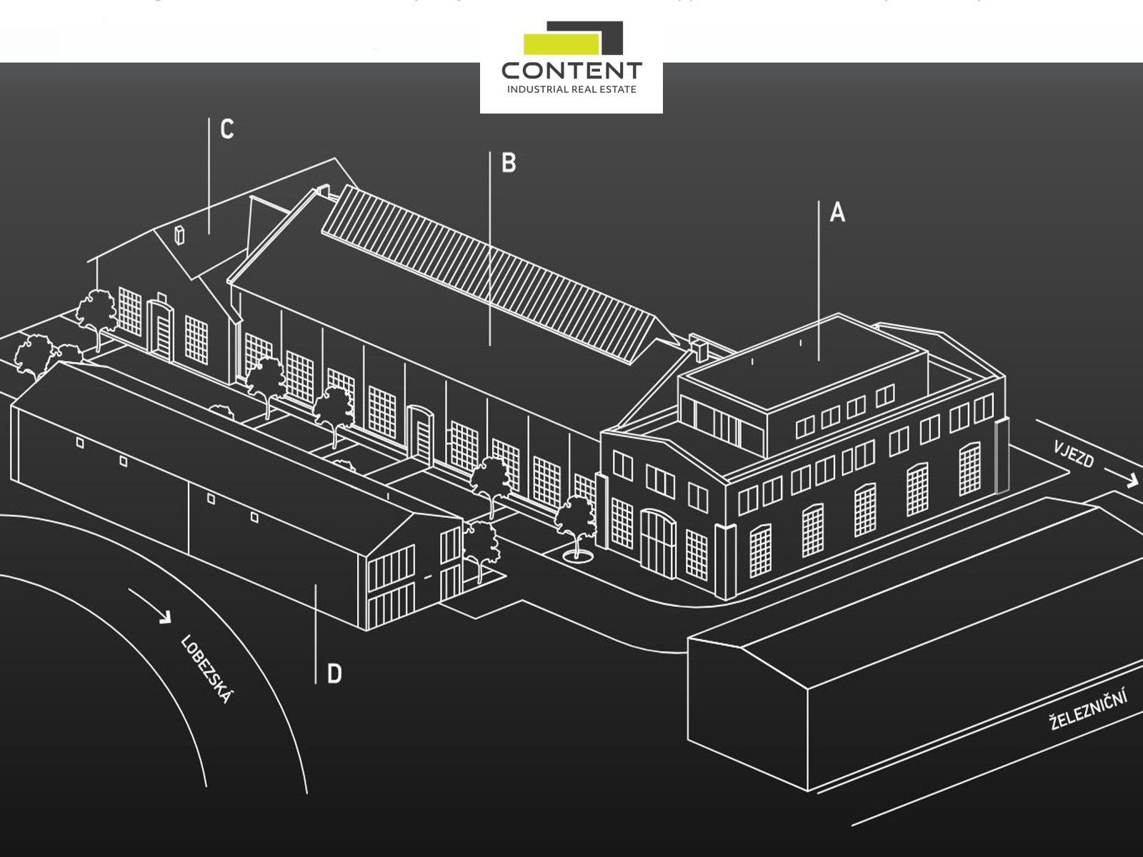 Pronájem skladu 2.860 m², Plzeň, D5