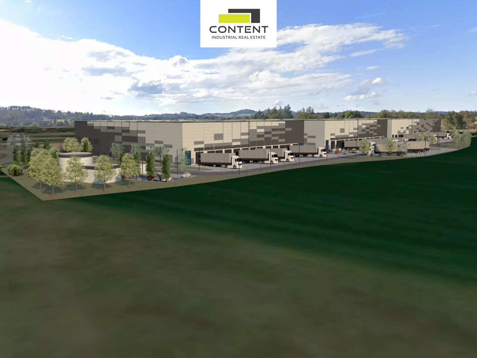 Pronájem novostavby skladu, výrobních prostor 15.600 m², Chotoviny, D3