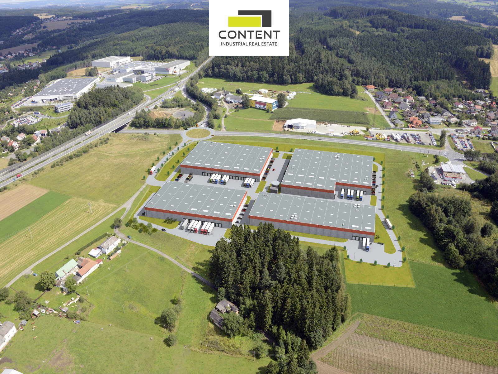 Pronájem skladu, výrobních prostor 7.500 m², Humpolec, D1 