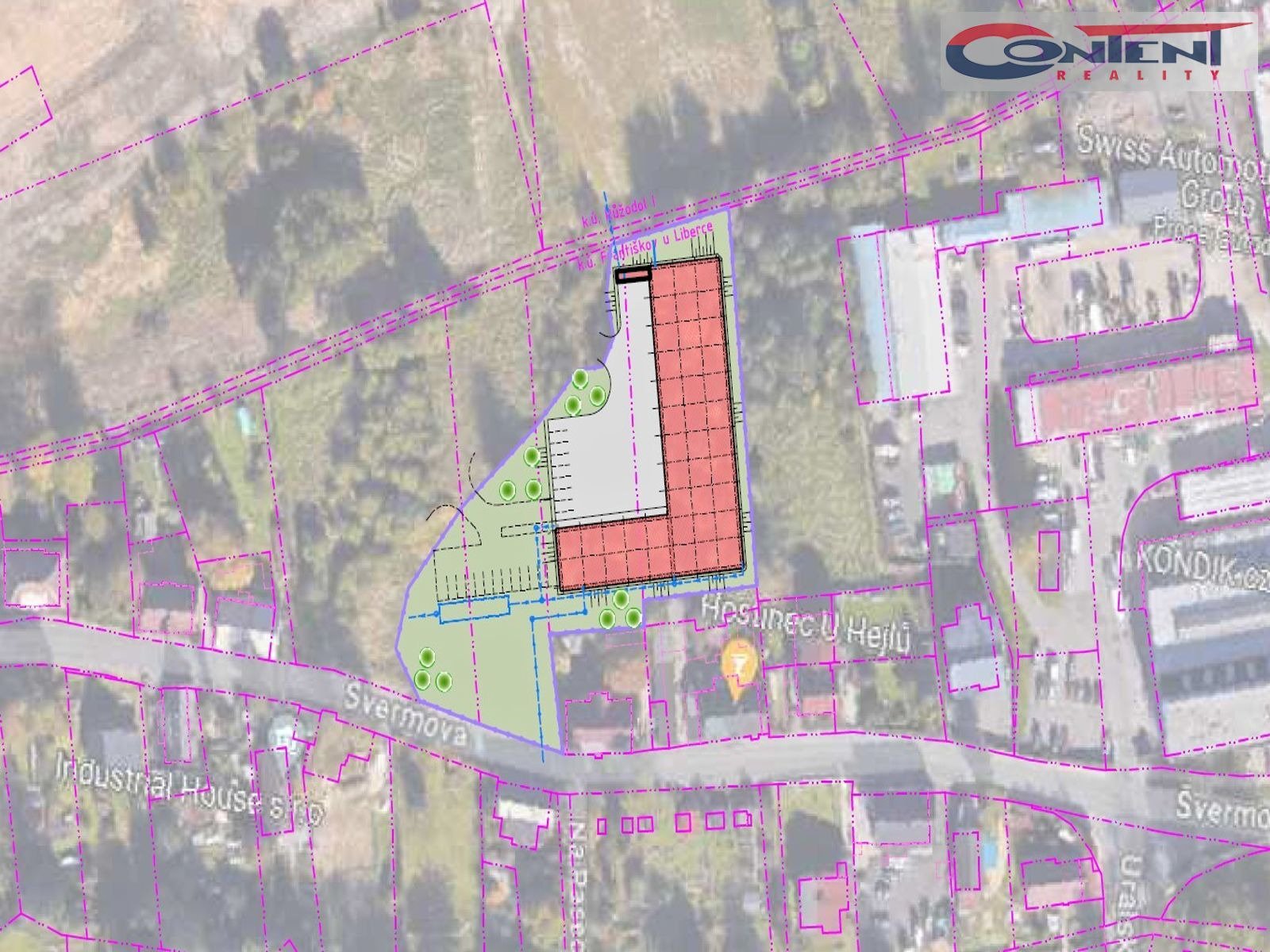 Prodej komerčního pozemku 6.225 m², Liberec