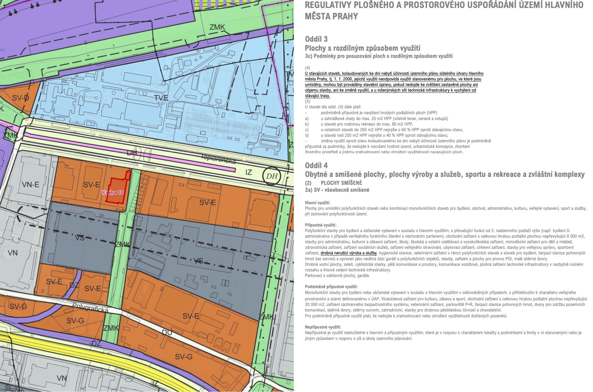 Prodej pozemku o velikosti 10.592 m², Praha 10 - Tiskařská