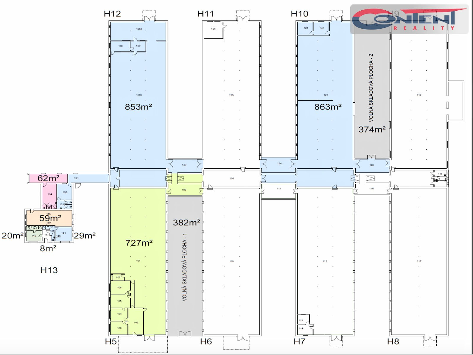 Pronájem skladu, výrobních prostor 1.580 m², Praha 9 - Horní Počernice