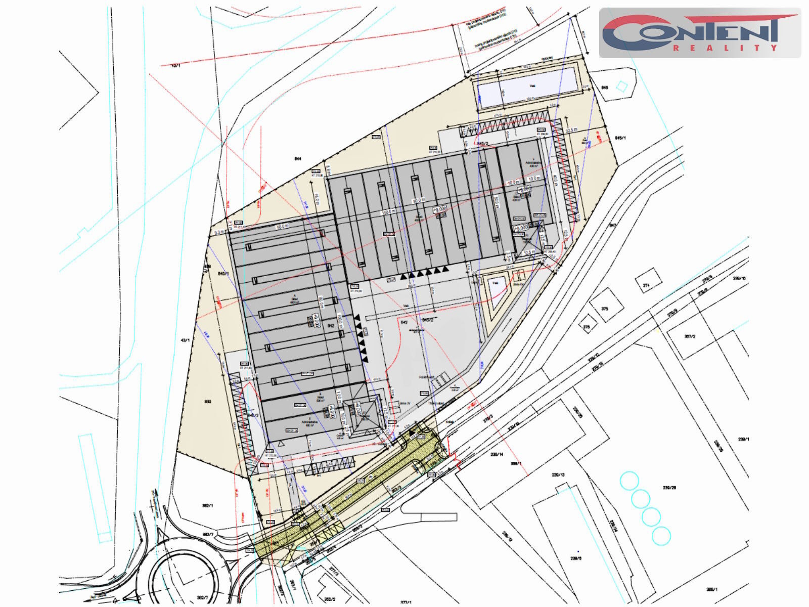 Pronájem novostavby skladu, výrobních prostor 10.000 m², Zápy, Praha-východ