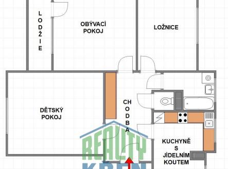 Pronájem bytu, 3+1, 75 m²