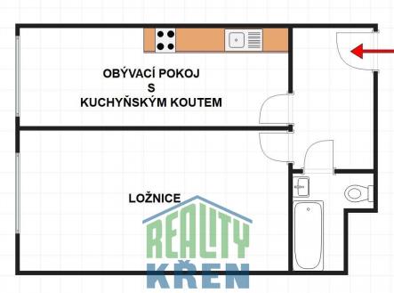 Prodej bytu, 2+kk, 48 m²