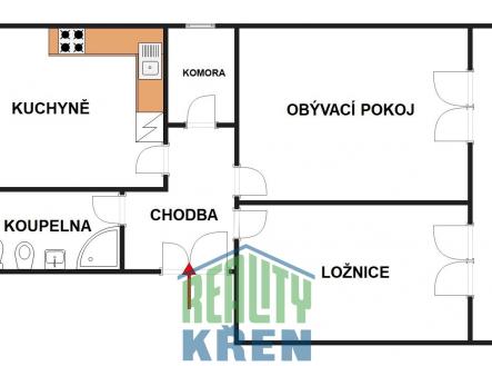 Pronájem bytu, 2+1, 65 m²