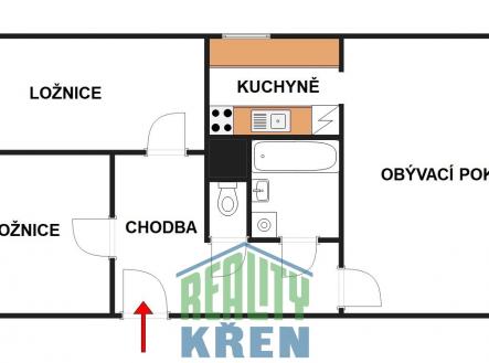 Prodej bytu, 3+1, 69 m²