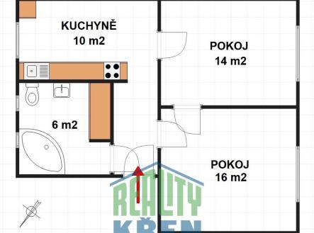Pronájem bytu, 2+1, 52 m²