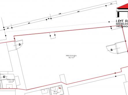 Pronájem - obchodní prostor, 64 m²