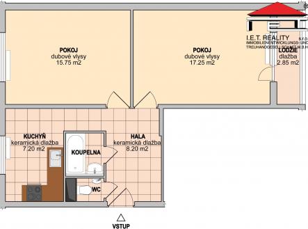 Pronájem bytu, 2+1, 55 m²