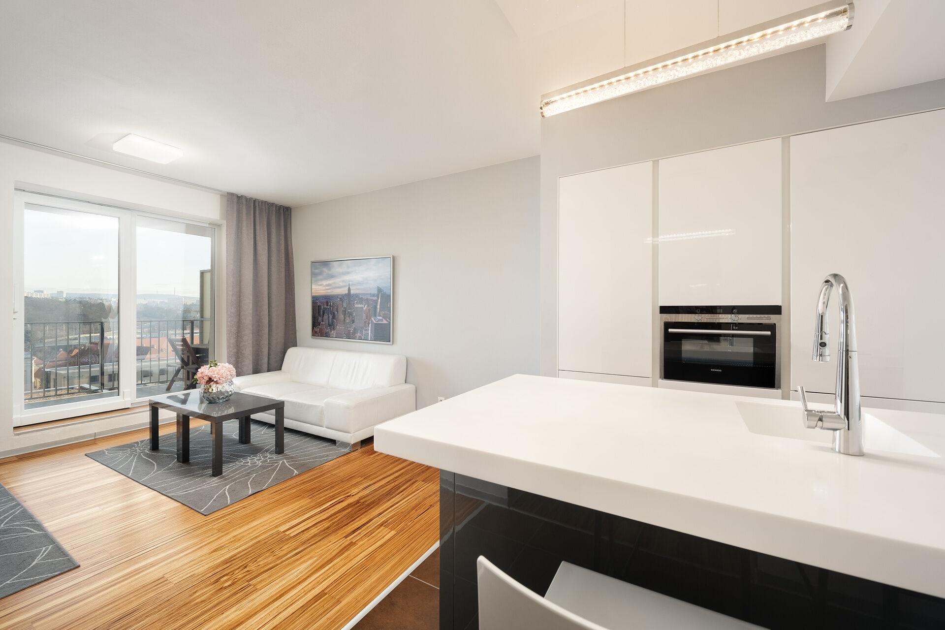 Pronájem unikátního luxusního bytu 2+kk, 56 m2, Brno - Palackého třída - rezidence Nové Semilasso
