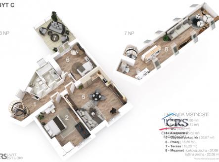 Prodej bytu, 3+kk, 146 m²